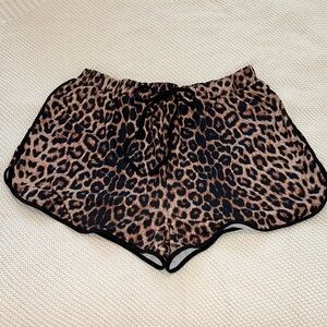 Leopard Print Women's Sleep Shorts